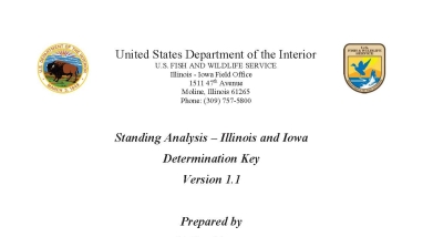 Title Page for the Illinois and Iowa Determination Key Standing Analysis