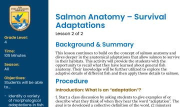 Survival Adaptations Lesson Plan_Components