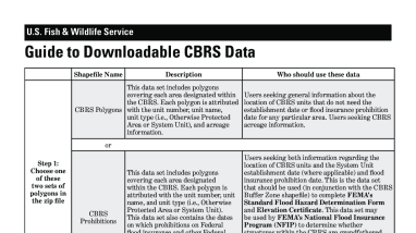 Guide to Downloadable Coastal Barrier Resource System Data