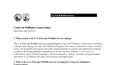 FAQs Center for Pollinators Conservation