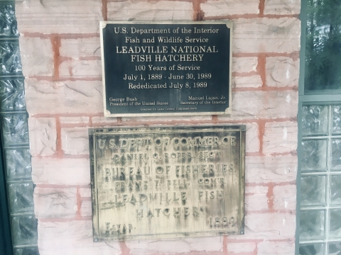 Plaque commemorating 100 years