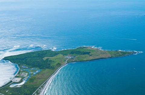 Aerial view of Sachuest Point