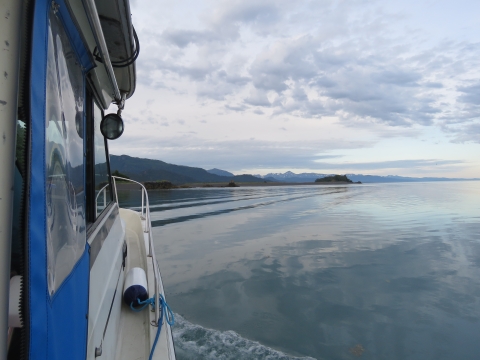 Boating acrossing the ocean