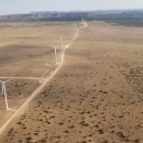 Wind turbine string in southwest US
