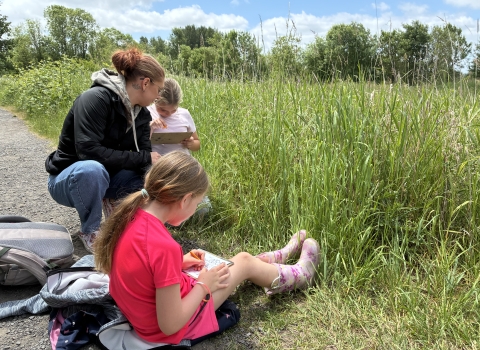 Ridgefield Field Trip Sketching Grass