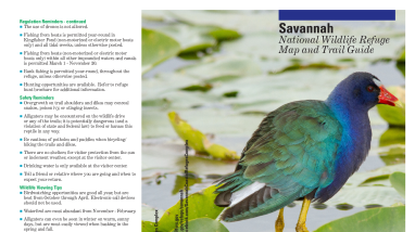 Savannah National Wildlife Refuge Brochure and Map