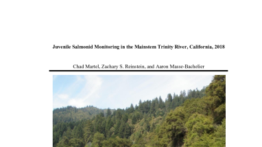 Juvenile Salmonid Monitoring in the Mainstem Trinity River, California, 2018