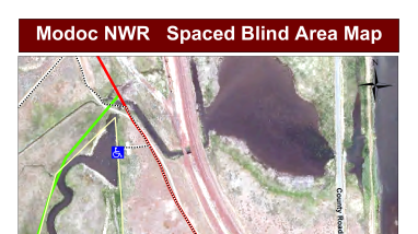 Modoc NWR's ADA Hunt Blind Locations Map