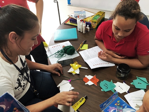 Environmental workshop at a local school in Vieques