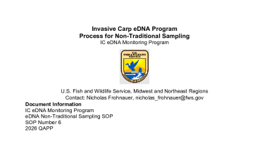 Invasive Carp eDNA Program Process for Non-Traditional Sampling