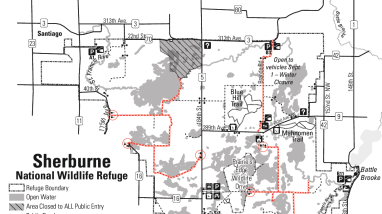 Sherburne NWR Open Service Roads Map September 26, 2026