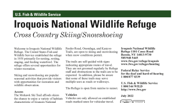Iroquois NWR Cross Country Skiing and Snowshoeing