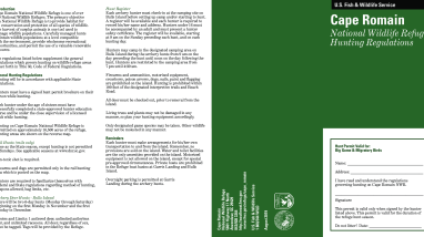 Cape Romain NWR Hunting Regulations