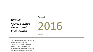Species Status Assessment Framework
