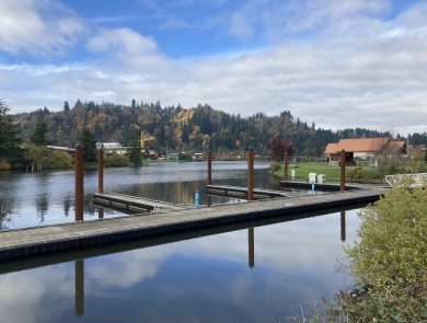 View of Port of Toledo in Oregon
