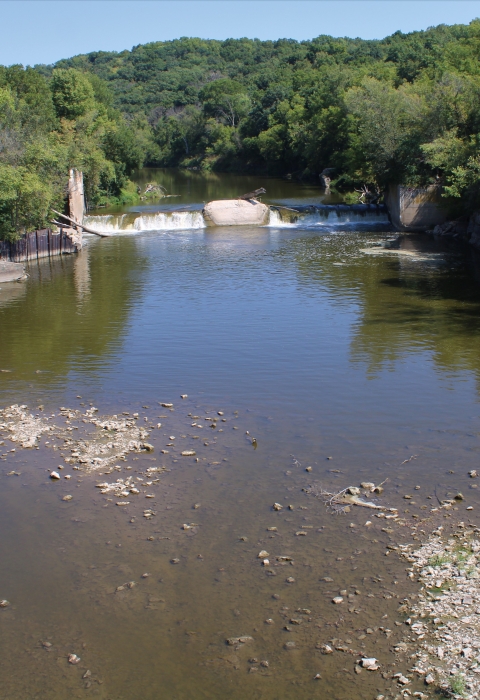 Dam on the Upper Iowa River.