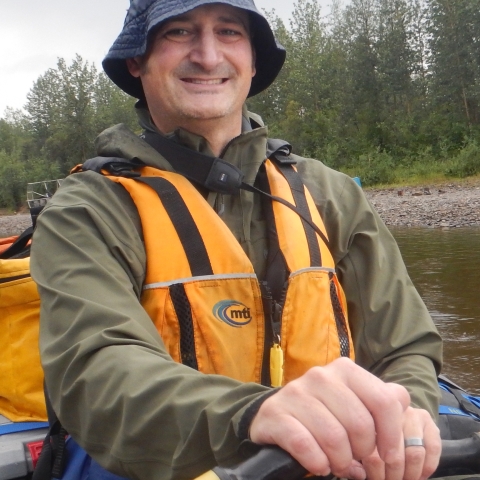 a man in a boat