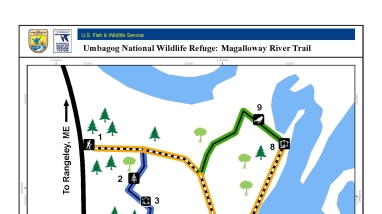 Map of the Magalloway River Trail at Umbagog