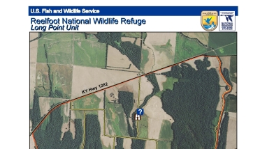 A map of the Long Point Public Use Area.