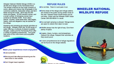 An image of the cover for the canoe and kayak brochure.