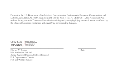 U.S. Steel Draft Natural Resource Damage Assessment Plan