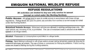 Emiquon Regulations With Map