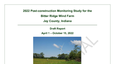 2022 Post-construction Monitoring Study for the Bitter Ridge Wind Farm
