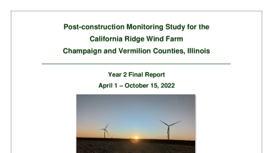 Post-construction Monitoring Study for the California Ridge Wind Farm, 2022