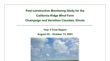 Post-construction Monitoring Study for the California Ridge Wind Farm, 2023