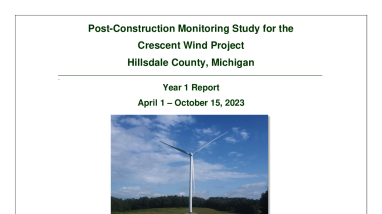 Post-Construction Monitoring Study for the Crescent Wind Project, 2023