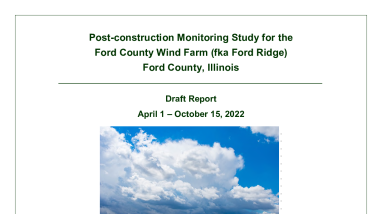 Post-construction Monitoring Study for the Ford County Wind Farm (fka Ford Ridge), 2022