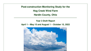 Post-construction Monitoring Study for the Hog Creek Wind Farm, 2022