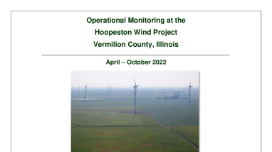 Operational Monitoring at the Hoopeston Wind Project, 2022