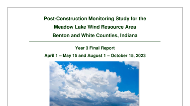Post-Construction Monitoring Study for the Meadow Lake Wind Resource Area, 2023