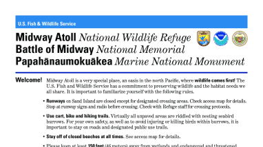 Midway Atoll NWR Visitor Info and Map - Nov 2024
