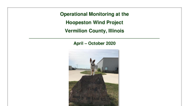 Operational Monitoring at the Hoopeston Wind Project Vermilion County, Illinois, 2020