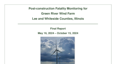 Post-construction Fatality Monitoring for Green River Wind Farm Lee and Whiteside Counties, Illinois, 2024