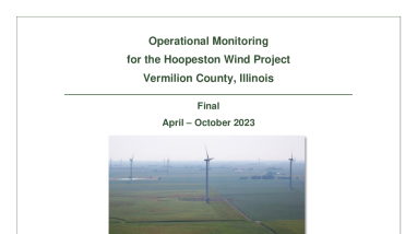 Operational Monitoring for the Hoopeston Wind Project Vermilion County, Illinois, 2023