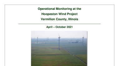 Operational Monitoring at the Hoopeston Wind Project Vermilion County, Illinois, 2021