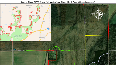 Gum Flat Waterfowl Hunt Area Map