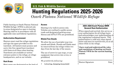 Ozark Plateau NWR Hunt Brochure