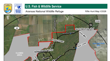 Aransas NWR 2026 Rifle Map