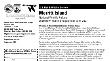 Merritt Island NWR 2026 Waterfowl Hunt Regulations