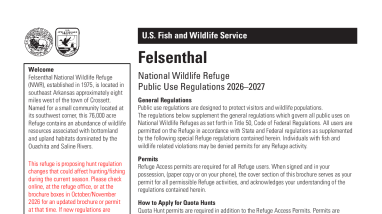 Felsenthal National Wildlife Refuge Public Use Regulations