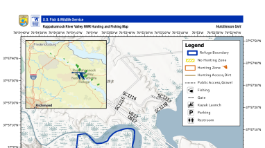 Hutchinson Unit Hunting and Fishing Map 2026