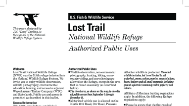 Lost Trail NWR Authorized Public Uses and Map