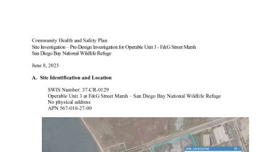 Community Health and Safety Plan Site Investigation – Pre-Design Investigation for Operable Unit 3 - F&G Street Marsh San Diego Bay National Wildlife Refuge