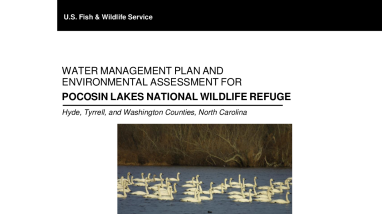 Water Management Plan and Environmental Assessment for Pocosin Lakes National Wildlife Refuge