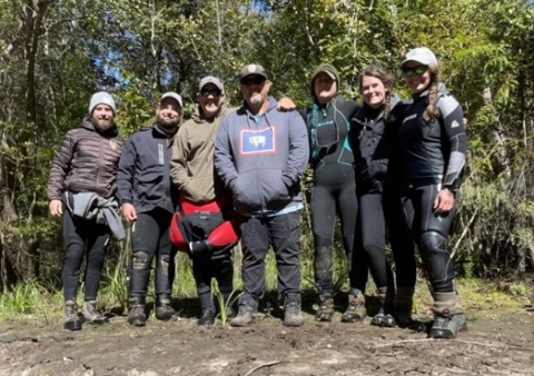 Mussel survey team