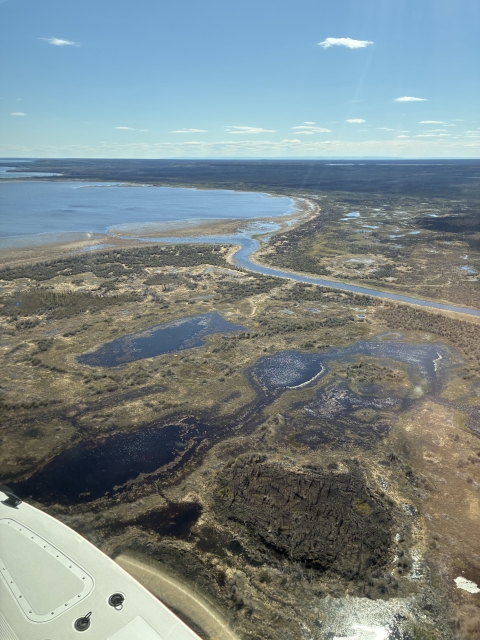 River delta on the east side of the Great Slave Lake, Northwest Territories